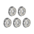 F698ZZ Flange Ball Bearing 8x19x6mm Shielded Chrome Bearings 5pcs