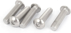 3/8 Inch-16x1-1/2 Inch Hex Socket Button Head Bolts Screws 5 Pcs