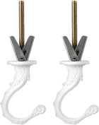 2 Pack Ceiling Hook Kit White Finish Plant Hanging Ceiling Hook