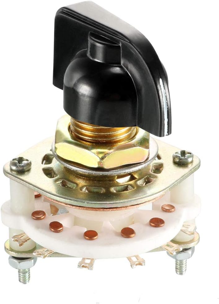 1P6T 1 Pole 6 Position Selectable 1Deck Band Selector Rotary Switch with Plastic Knob