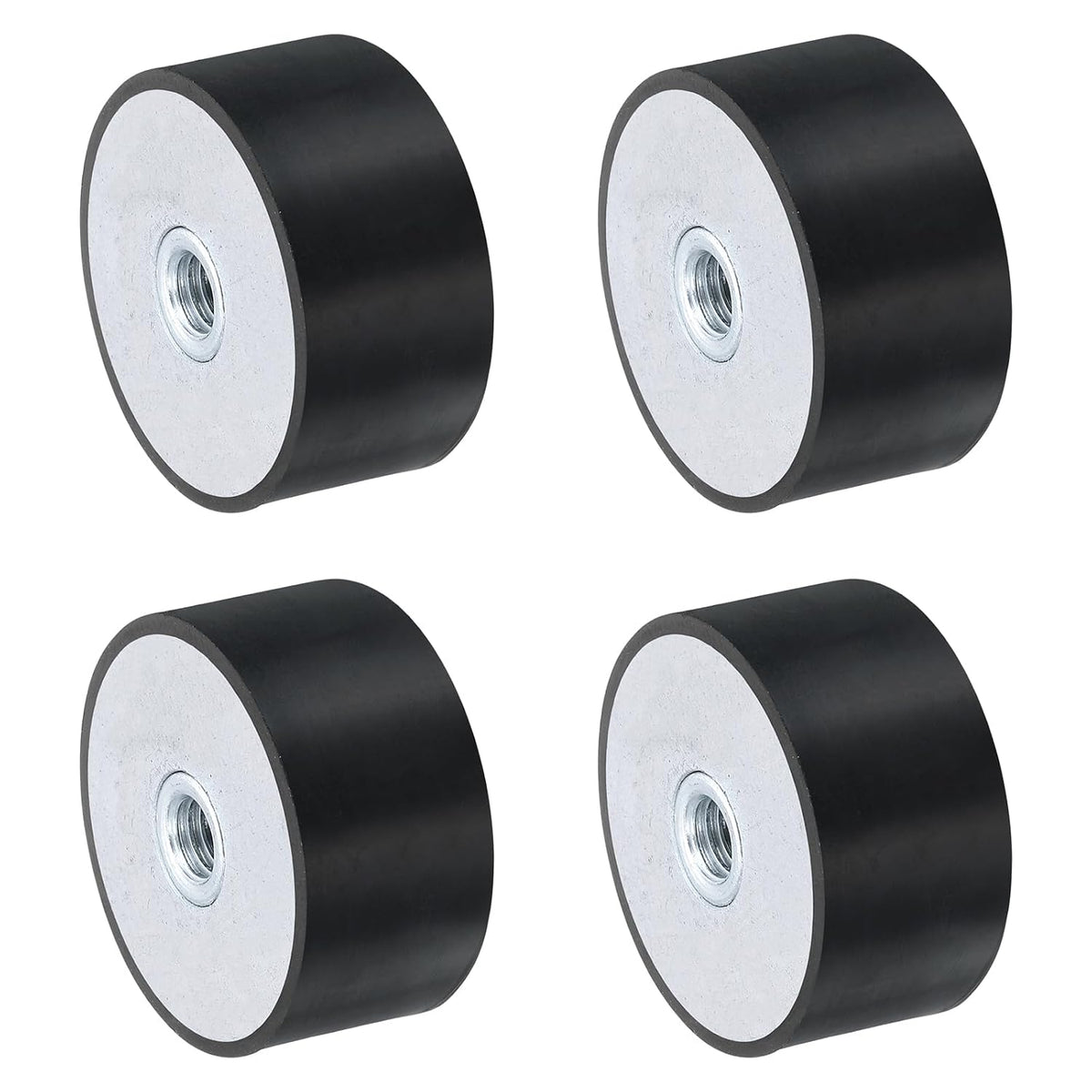 4Pcs 40 x 20mm M8 Thread Female Rubber Mounts, Vibration Isolators, Replaces Anti Vibration Pads Flat Silent Block Base Block