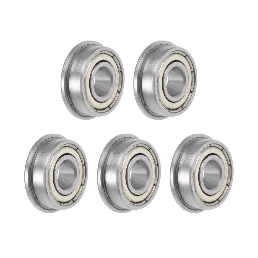F696ZZ Flange Ball Bearing 6x15x5mm Shielded Chrome Bearings 5pcs