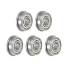 F696ZZ Flange Ball Bearing 6x15x5mm Shielded Chrome Bearings 5pcs