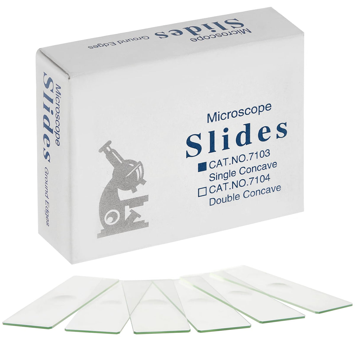 LinkMejor 50 stk Concave Mikroskops slides, forhåndstørrede optiske glas