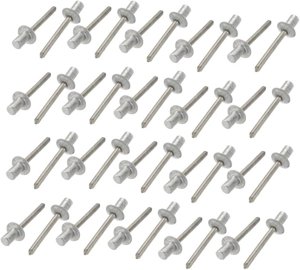 6.4mmx10mm Aluminum Round Dome Head Closed End Blind Rivets Fastener 40pcs