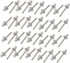 6.4mmx10mm Aluminum Round Dome Head Closed End Blind Rivets Fastener 40pcs
