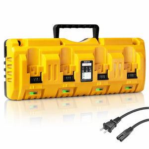 LinkMejor Chargeur de Batterie DCB104 pour Dewalt 20V MAX Station de Charge 4 Ports