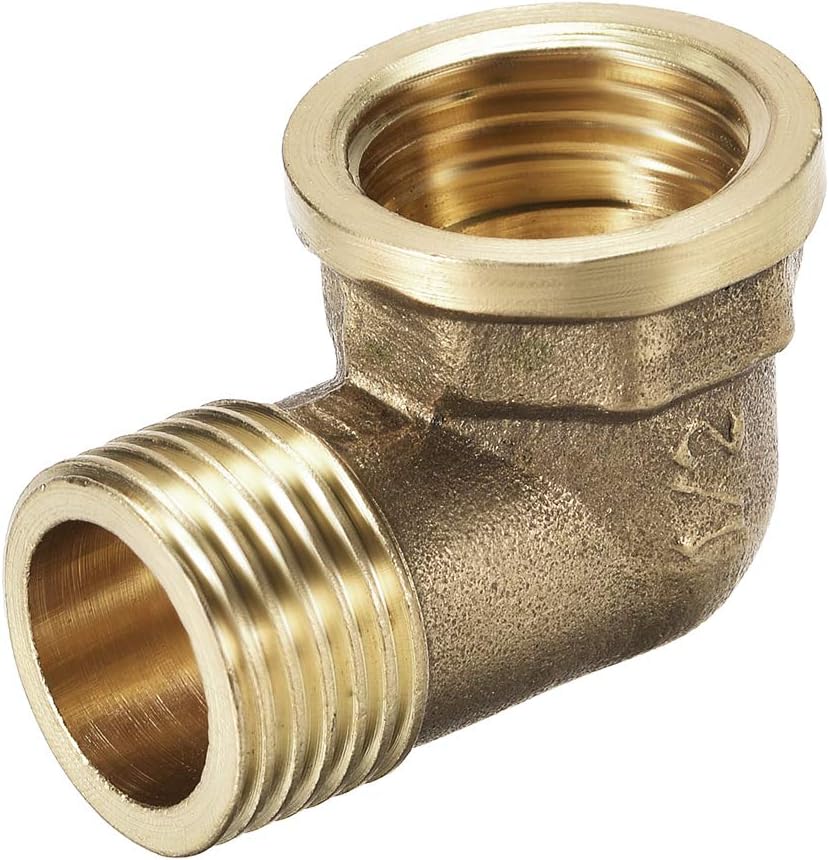 Brass Pipe Fitting 90 Degree Elbow 1/2 PT Male X 1/2 PT Female