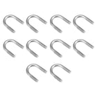 U-Bolts 10pcs 0.63"(16mm) Inner Width 32.5mm Length M6-1x32.5mm 304 Stainless Steel U-Bolt Fastener for 14mm Pipe Dia