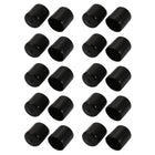 20Pcs 21mm Inner Dia PVC Flexible Vinyl End Cap Screw Protector Cover Black