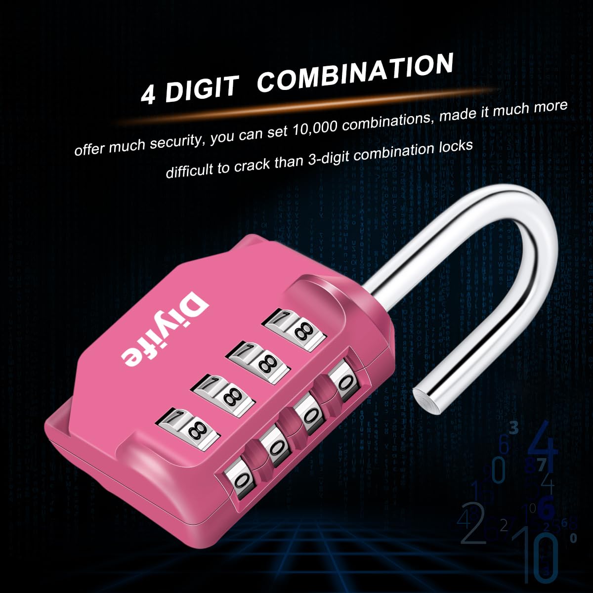 4 Cijfer Combinatie Slot, LinkMejor Waterdicht School Gym Locker Slot