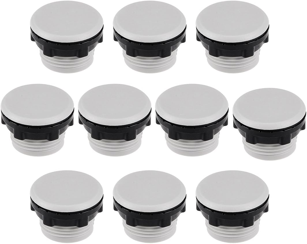 10Pcs 22mm Black Gray Plastic Push Button Switch Hole Panel Plug