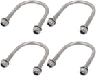 4pcs M6 Thread 304 Stainless Steel Round Bend U Bolt for 44mm Pipe Outer Dia