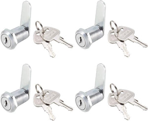 Cam Lock 1" Cylinder Lang Skuffelås med nr.3 Cam, Passer på 5/8" Max Tykkelse Panel, Låst med Andet Zinc Alloy Sikker Fil Låst Cam Locks 4stk