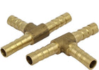 6mm T Shaped 3 Way Hose Barb Fittings Pipe Tube Connecting Connectors 2pcs