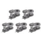 5Pcs #35 Chain Offset Half Link Roller, 3/8" Pitch Carbon Steel, Standard Chain End Connector Split Links for 06C Chain