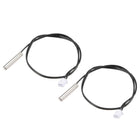 2pcs 15K Temperature Sensor Probe, Stainless Steel NTC Thermal Sensor Probe 30cm Digital Thermometer Extension Cable