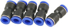 Pneumatic 10mm to 10mm Plastic Push In Fittings 5 Pcs