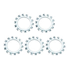 5Pcs 1 External Tooth Lock Washer, Zinc-Plated Carbon Steel Multi-Tooth Star Washer Locking Fastener, Silver Tone