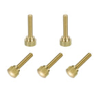 5Pcs Brass Knurled Thumb Screws, M4x20mm Shoulder Bolts Stepped Grip Knobs Fasteners Solid Brass Diamond Knurled Thumb Screws Knobs for Electronic, Mechanical
