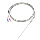 K Type Thermocouple 2mmx100mm Temperature Sensor Probe with 1.5M Cable 32-1472F/0-800C
