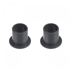Flanged Sleeve Bearings 12mm Bore 14mm OD 17mm Length POM Wrapped Oilless Bushings Black 2pcs
