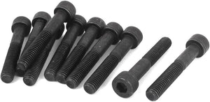 M8 x 50mm 12.9 Alloy Steel Hex Socket Head Cap Screws Bolt Black 10pcs