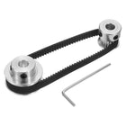 GT-2 Synchronous Wheel 20&36 Teeth 6.35mm Bore, Aluminum Alloy Timing Pulley Wheel with 1Pcs Length 200mm, Width 6mm Belt for 3D Printer, CNC Machine (20-36T-6.35B-6)