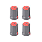 4Pcs Potentiometer Volume Control Knob Cap Plastic Red 6mm Shaft Dia. Rotary Knob 12mm Dia. X 17mm Height