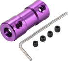 4mm to 5mm Bore Rigid Coupling 25mm Length 10mm Diameter Aluminum Alloy Shaft Coupler Connector Purple