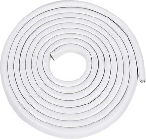 Kant Trim U Seal Profil Hvid U Kanal Kantbeskytter PVC Plast med Jernplade Passer 1/16''-9/64'' Kant 10Ft/3Meter Længde