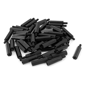 A15060200ux0459 M3 20+6mm Male Female Thread Nylon Hex Standoff Spacer Pillar (Pack of 50)