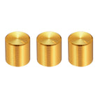3pcs Potentiometer Knob Knurled Shaft Golden Aluminum 6mm Shaft Dia. Guitar Pedal Rotary Knob 10mmx10mm Guitar Volume Control Knob