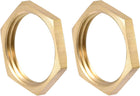 G3/4 Lock Nut, Hex Brass Female Locknut for Plumbing 2pcs