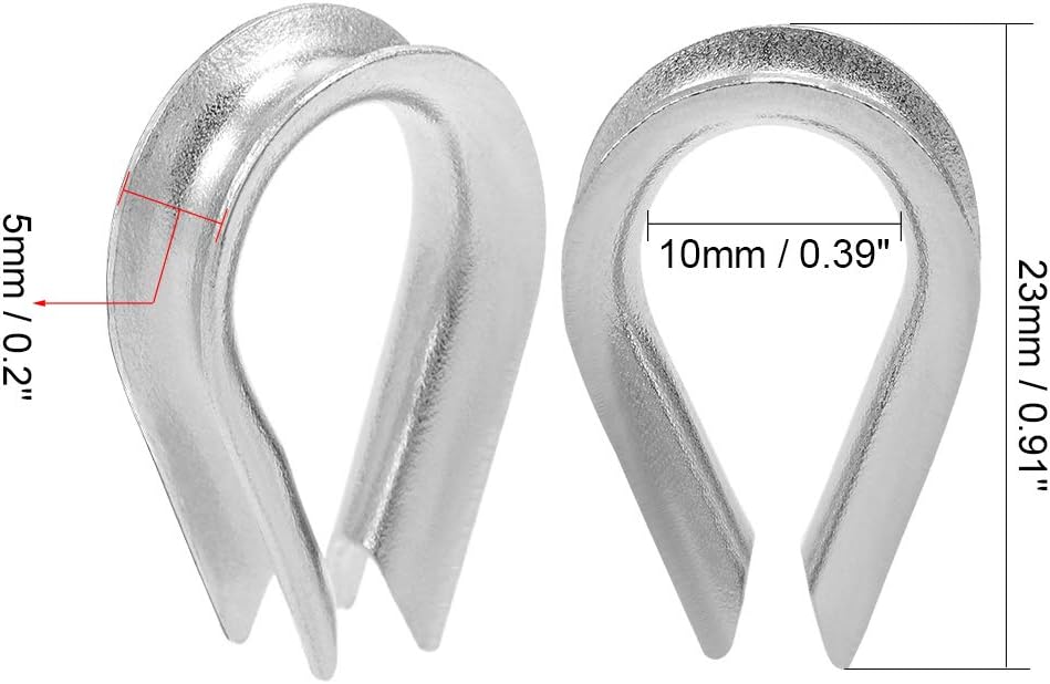 20 Stück M3 Edelstahl 3/32"-1/8" Drahtseil Ösen Seilklemmen Ausrüstung
