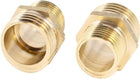 2 Pcs 3/8"PT x 1/2"PT Male Thread Straight Hex Nipple Pipe Quick Couplings
