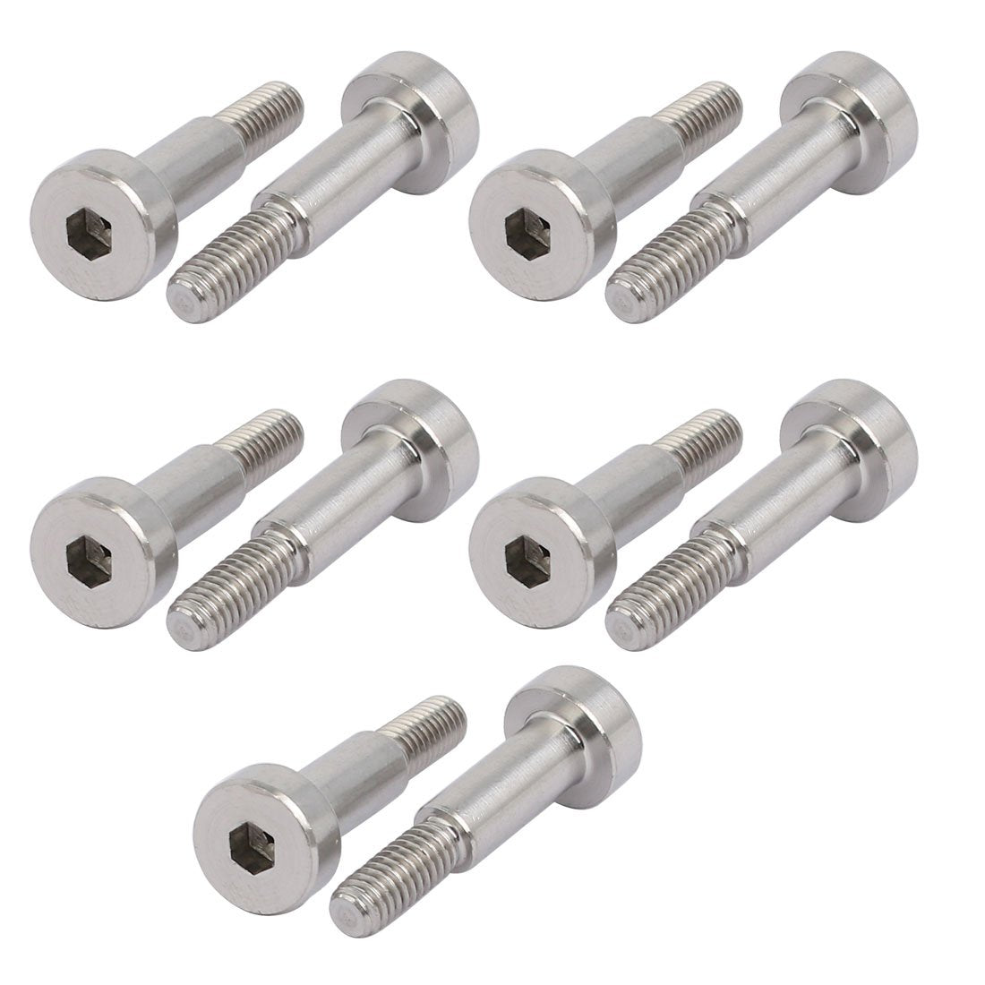 10pcs 304 Stainless Steel Hex Socket Shoulder Bolt 5mm Shoulder Dia 12mm Shoulder Length M4 Thread