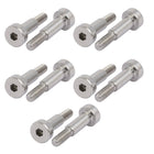 10pcs 304 Stainless Steel Hex Socket Shoulder Bolt 5mm Shoulder Dia 12mm Shoulder Length M4 Thread