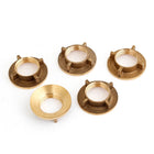 a13073100ux0092 Gold Tone Brass 1/2 inches PT Threaded Household Water Tap Faucet Nuts Brass Pack of 5