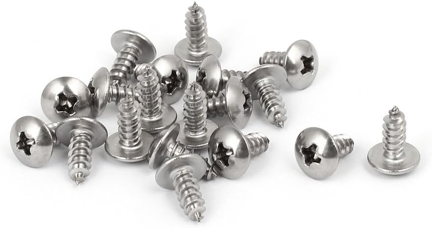 M4x10mm 316 Stainless Steel Truss Phillips Head Self Tapping Screws 20pcs