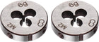 2pcs Round Threading Dies, Metric M2 x 0.4 Thread (Left Hand), Alloy Tool Steel Screw Cutting Die Repair Tool