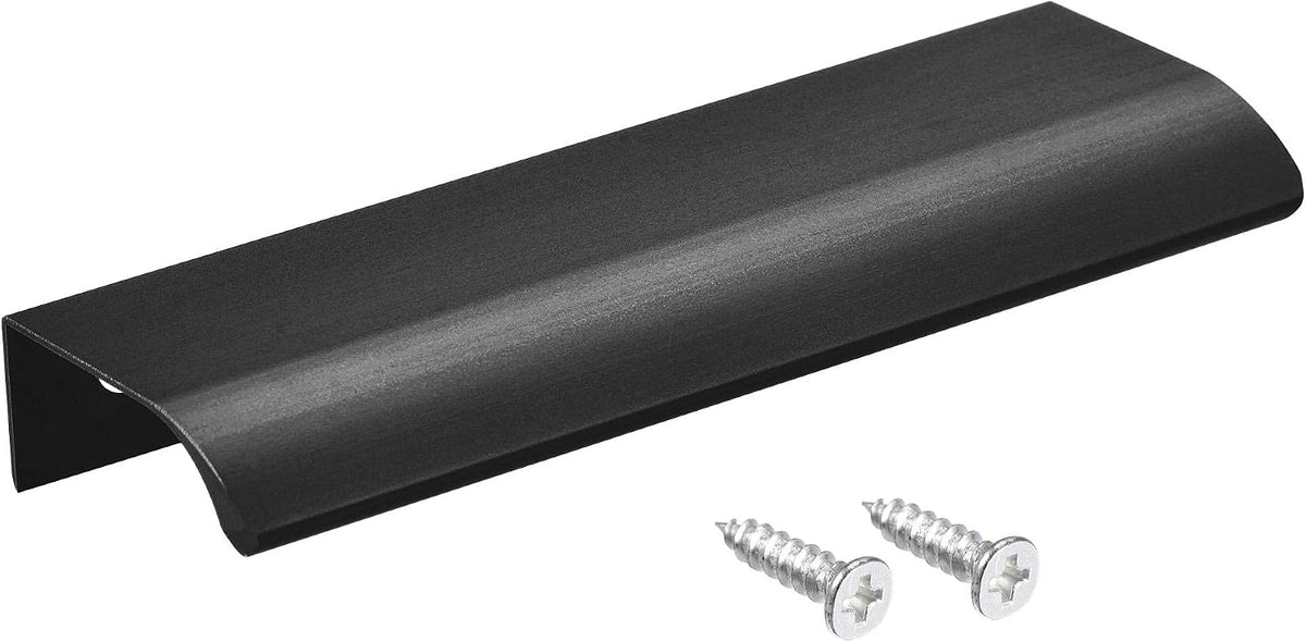 Kenar Çekme Kolu 120mm x 40mm Alüminyum Likit Kasa Çekme Çubuğu Siyah 2 Adet