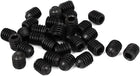 5/16 Inch-18 x 3/8 Inch Thread 5mm Cup Point Hex Socket Drive Grub Screws Black 30 Pcs