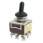 On/On 2 Position 3PDT Toggle Switch with Waterproof Cap, AC, 250V, 15 Amp, 380V, 10 Amp