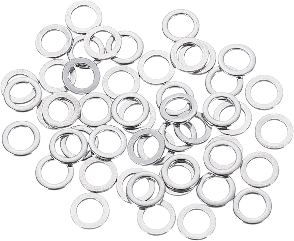 50 Pcs M4 Flat Washer, 4x7x0.8mm Thickened 304 Stainless Steel Flat Spacers for Screw, Bolt, Automotive, Industrial Machinery