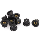 10pcs 16mm Height 6mm Shaft Insert Dia Potentiometer Rotary Knobs