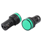 a14062300ux0062 LED Power Indicator Pilot Signal Light Lamp, 22 mm Panel Mount, AC 110V, 2 Piece, Green