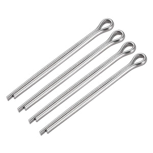 Split Cotter Pin - 5mm x 70mm 304 Stainless Steel 2-Prongs Silver Tone Fastener Clip Key 4Pcs