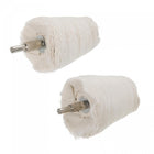 Cotton Buffing Wheel Set 2.3" x 1.7"/2" x 1.4" Diameter Cone Shape with 1/4" Shank Polishing Wheel for Rotary Tool