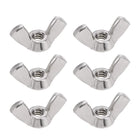 #10-24 Wing Nuts 304 Stainless Steel Shutters Butterfly Nut Hand Twist Tighten Fasteners Parts 6pcs